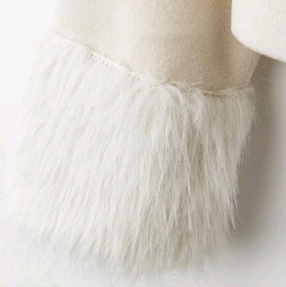 Women Elegant Solid Color Coat With Fur Cuff & Bow Decor, Aut - Picture 4 of 4